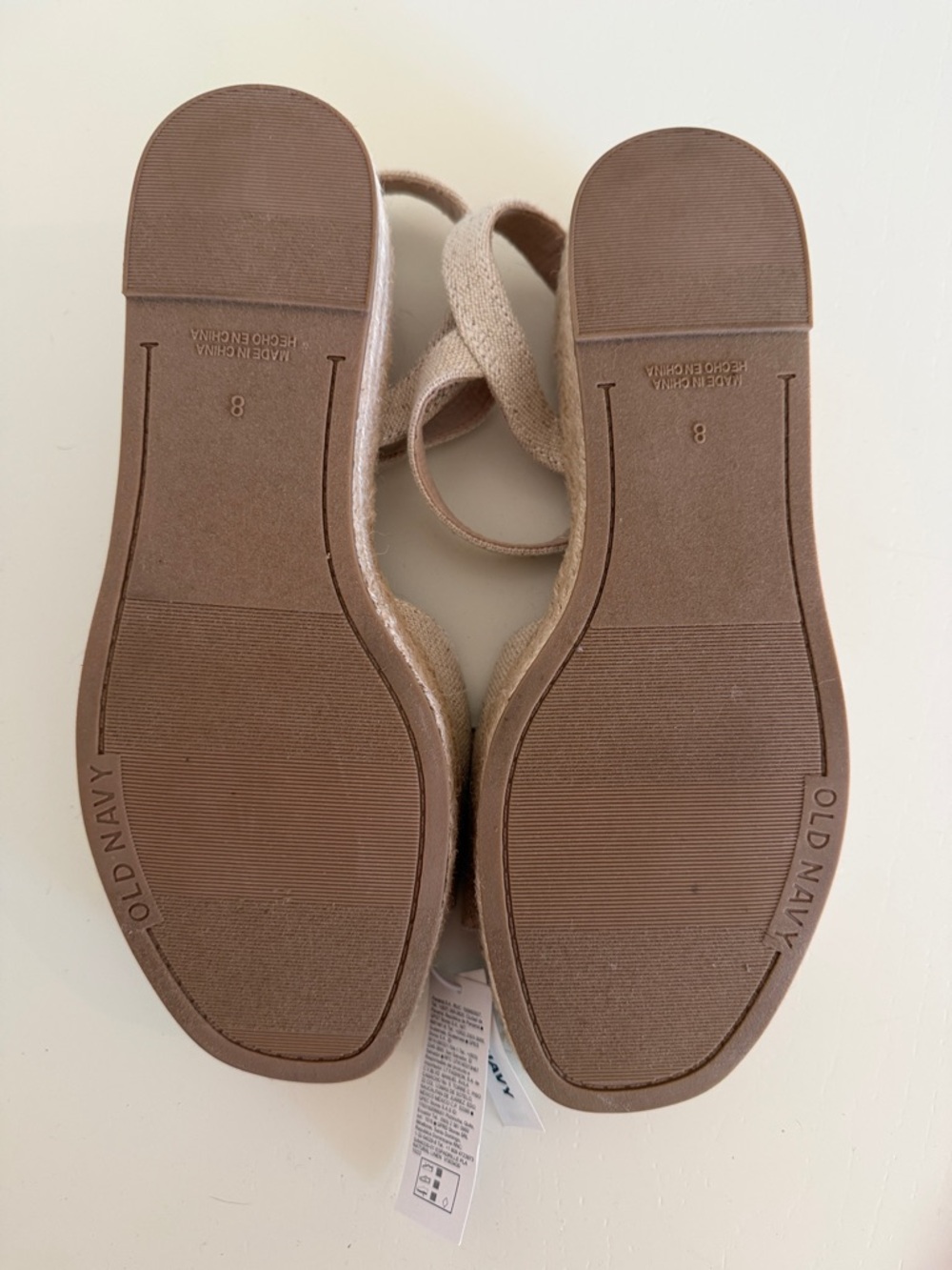 Old Navy Light Beige Linen Espadrille Slingback Sandals - Light Beige - Picture 6 of 11